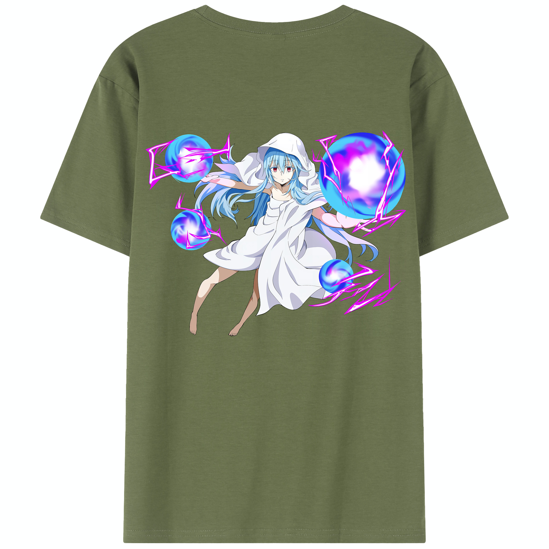 （画像用） 転スラ Regarding Reincarnated to Slime 綿100％半袖Tシャツ（背面プリント）